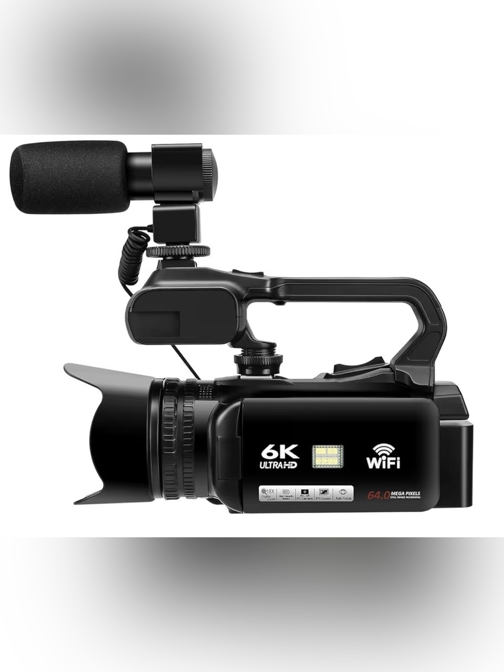 6K Ultra HD WiFi Camcorder Video Camera Black NEW